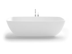 Freestanding bathtub, 1900 x 1000 x 530 mm, in Solid Surface mineral resin, in matt color - MALAWI