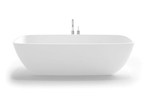 Freestanding bathtub, 1900 x 1000 x 530 mm, in Solid Surface mineral resin, in matt color - MALAWI