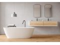 Freestanding bathtub, 1600 x 720 x 560 mm, in Solid Surface mineral resin, in matt color - NESS