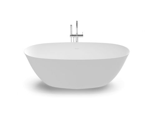 Freestanding bathtub, 1780 x 840 x 630 mm, in Gel Coat mineral resin, in matt color - CONSTANZA