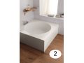 Bathtub,  1418 mm, in Solid-Surface mineral resin, made to measure - MIDOL