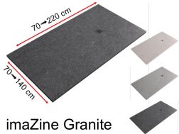 Shower tray, digital printing, granite effect - imaZine granite