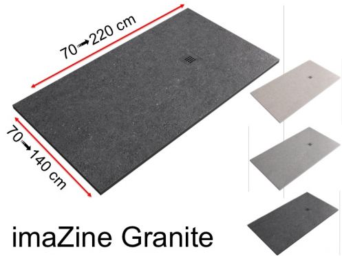 Shower tray, digital printing, granite effect - imaZine granite