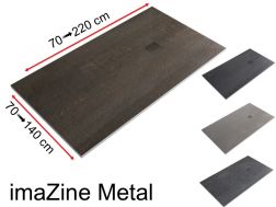 Shower tray, digital printing, oxidized metal effect - imaZine Metal