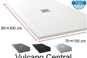 Shower tray central emptying extra flat resin - VULCANO CENTRAL