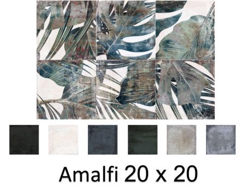 Amalfi 20 x 20 cm - Floor and wall tiles, matte aged finish