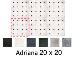 Adriana 20 x 20 cm - Floor and wall tiles, matte aged finish