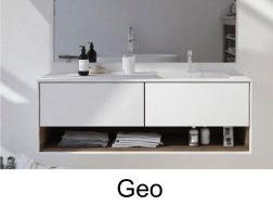 Bathroom cabinet, suspended, 2 large drawers - GEO