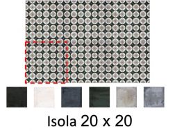 Isola 20 x 20 cm - Floor and wall tiles, matte aged finish