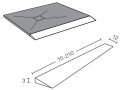 Handrail for people with reduced mobility, for extra-flat shower tray *