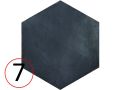 Capri - 14 x 16 cm - Floor and wall tiles, hexagonal matte aged finish