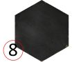 Capri - 14 x 16 cm - Floor and wall tiles, hexagonal matte aged finish