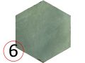 Capri Lazaretto - 14 x 16 cm - Floor and wall tiles, hexagonal matte aged finish
