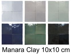 Manara Clay 10x10 cm - wall tile, zellige style.