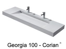 Vanity top, 50 x 120 cm, in DuPont Corian® - GEORGIA 100