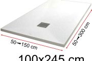 Shower trays - 100 x 245 cm - LISA