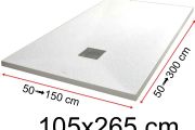 Shower trays - 105 x 265 cm - LISA