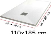 Shower trays - 110 x 185 cm - VULCANO