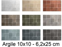 ARGILE 10x10, 6x25 cm - Matte wall tile