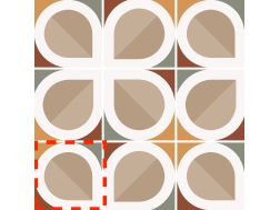 Blatt Warm 20x20 cm - Tiles, cement tile look