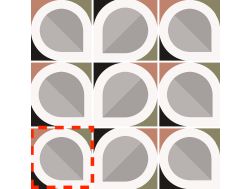 Blatt Cold 20x20 cm - Tiles, cement tile look