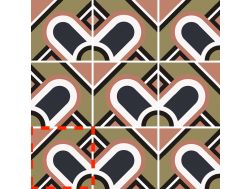 Blume Cold 20x20 cm - Tiles, cement tile look