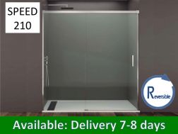 Sliding shower door, 105 x 195 cm, fixed glass with sliding door - SPEED 210