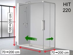 Sliding corner shower doors - HIT 220