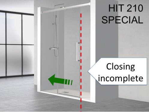 Sliding shower door, with a free part - HIT 210 FREE