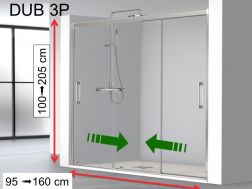 Shower door, three sliding panels - DUB 3P