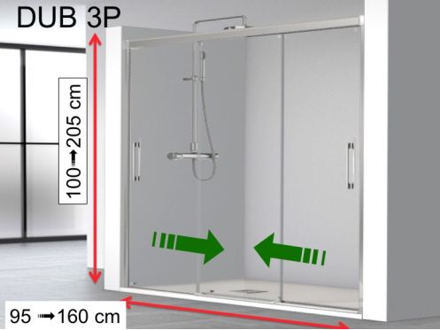 Shower door, three sliding panels - DUB 3P