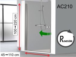 Shower door, hinged - AC210