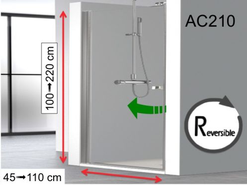 Shower door, hinged - AC210