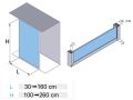 Shower screen, black aluminum profile - fixed floor / ceiling - ATELIER FN 2015