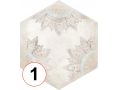 Habitania Flora - 21 x 25 cm - Floor and wall tiles, hexagonal matte aged finish