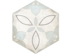 Habitania Emma - 21 x 25 cm - Floor and wall tiles, hexagonal matte aged finish