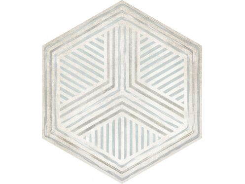 Habitania Luci - 21 x 25 cm - Floor and wall tiles, hexagonal matte aged finish