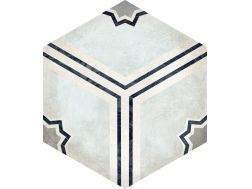 Habitania Kristi - 21 x 25 cm - Floor and wall tiles, hexagonal matte aged finish
