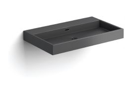 Washbasin, 70 x 42 cm, matte anthracite ceramic - WASH ME 70