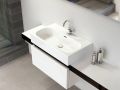 Washbasin 70 x 42 cm, white ceramic - MATCH ME 70