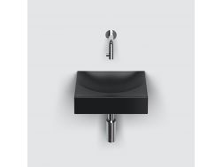 Hand basin, 28x19 cm, free flow, wall-mounted faucet - VALE 28