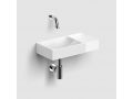 Washbasin, 38x19 cm, shelf on the right, wall-mounted tap - VALE 38