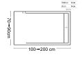 100 cm - Gutter shower tray with resin grid - GUTTER COVER
