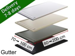Gutter shower tray with resin grid - GUTTER COVER