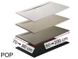 Shower tray with frontal channel - POP