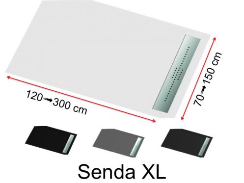 Shower tray extra flat, smooth finish - SENDA