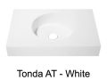 Round washbasin top 120 x 50 cm, hanging or standing - TONDA � 38
