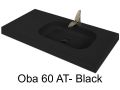 Washstand, 50 x 120 cm, suspended or recessed, in mineral resin - OBA 60 ST