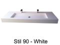 Double vanity top, 50 x 120 cm, suspended or recessed, in mineral resin - STIL 90