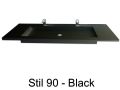 Double vanity top, 50 x 130 cm, suspended or recessed, in mineral resin - STIL 90